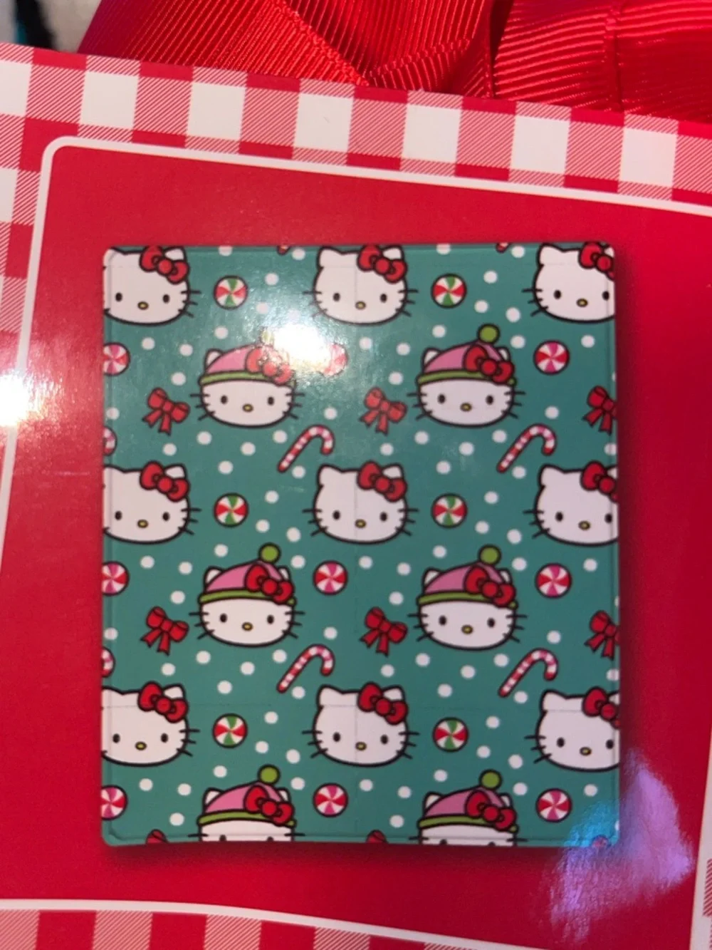 ❤️NEW!!!❤️ Hello Kitty Teal Plush Throw Blanket with Red Bow Accents. LAST ONE!